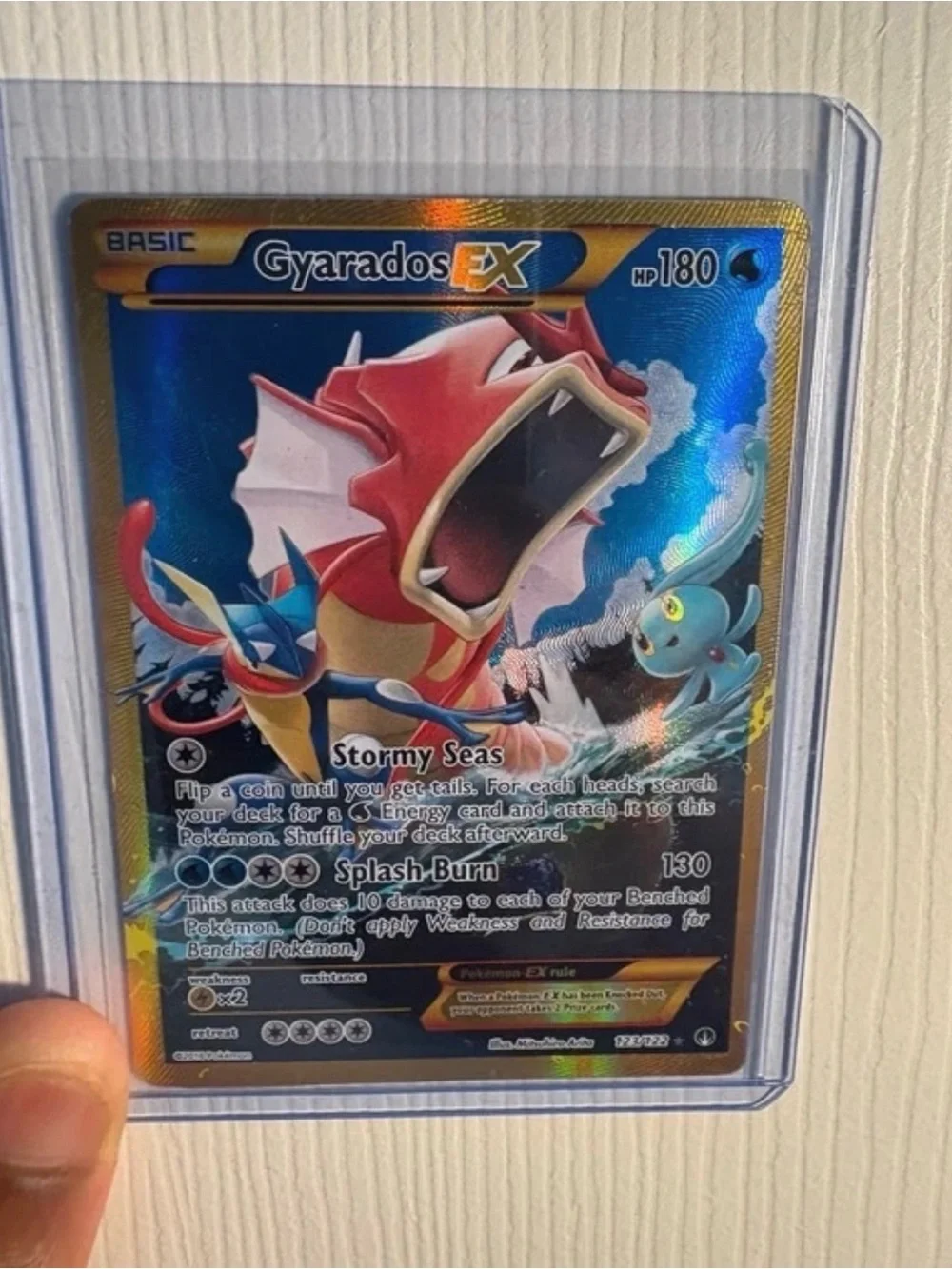 RARE Pokémon Gyarados EX Full Art Secret Rare 123/122 BREAKpoint